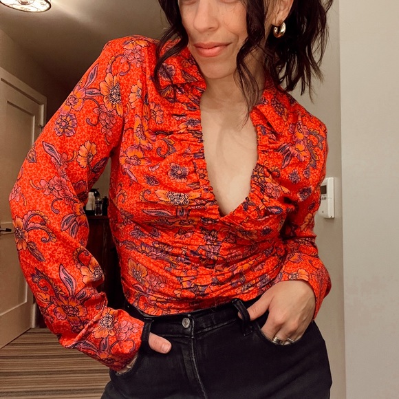 Free People Tops - Free People Floral Blouse